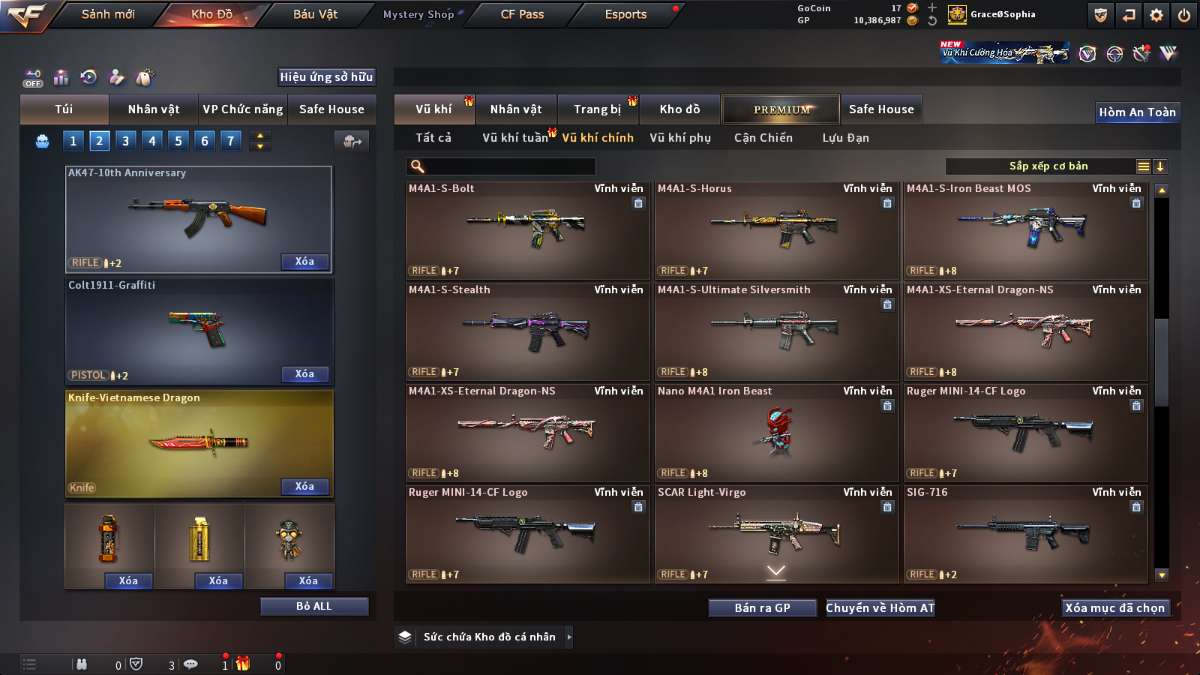 shop acc cf uy tin gia re